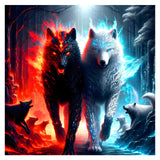 AMORARS Wolf Diamond Painting Kit for Adults, Animal Diamond Art Beginners - DIY Full Diamond Dot Gem Art Paintings, Suitable Gifts, and Home Decoration Crafts, 12x12Inch AMORARS