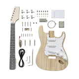 DBL ST Style DIY Electric Guitar Kit,DIY Build Your Own Guitar,6-strings with Paulownia Body and Maple Neck,DIY Guitar Kit for Beginners and Professionals DBL