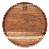 Acacia Wood Round Serving Tray - Versatile Kitchen and Decor Platter YANGQIHOME