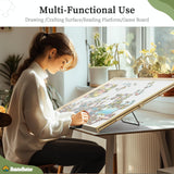 BuilderButler 2000 Pieces 2-in-1 Tilting & Rotating Puzzle Board, 40.16"x28.5"Portable Puzzle Table with 4 Drawers & Cover BuilderButler