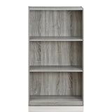 Furinno Basic 3-Tier Bookcase Storage Shelves, French Oak Grey Furinno