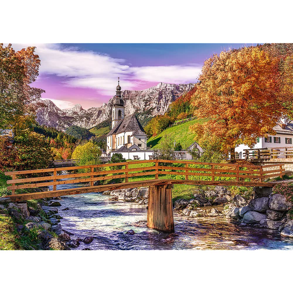 Trefl Autumn Bavaria 1000 Piece Jigsaw Puzzle Red 27"x19" Print, DIY Puzzle, Creative Fun, Classic Puzzle for Adults and Children from 12 Years Old Trefl