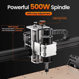 CNCTOPBAOS 3 Axis 4540 500W CNC Router Engraving Machine with Aluminum Table/GRBL Touchscreen Offline Controller/Limit Switch/E-stop,Carving Milling Cutting Metal Wood Stainless Steel Acrylic PCB PVC CNCTOPBAOS