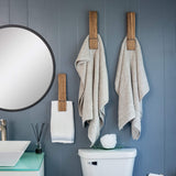 Giant Clothespin Bathroom Towel Holder | Huge 12” Clothes pin | Farmhouse bathroom décor | Laundry room or nursery décor | Towel Rack or Hook | Bathroom Accessories wall décor (Dark Walnut) BARWOOD