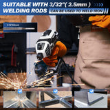 Saker Portable Electric Welding Machine,110V Portable Welder Handheld with IGBT Inverter 5 Variable Current Adjustment,Portable ARC Welder Gun, Fits for 3/32" Wire Rods (Grey) Saker