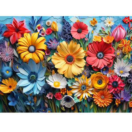 300 Pieces Puzzle for Adults | Colorful Flower Large Piece Puzzle | Recycled Cardboard Puzzles 300 Pieces | Challenging Game Home Decor Birthday Party Gift Toy for Adults Kids Seniors 20.5 * 15 inch Maiqufa