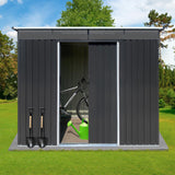Ginkartu Metal Garden Sheds 6ftx8ft Outdoor Storage Sheds Acrylic Total Ginkartu