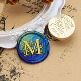 SWANGSA Initial Alphabet M Wax Seal Stamp Kit, Classic Retro Letter Sealing Stamp with 200pcs Sealing Wax Beads Kit for Wedding Invitations Cards Envelopes (M) SWANGSA