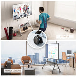 FITUEYES Design Mobile TV Stand for 65 75 78 88 Inch TV, TV Cart Floor Stand with Mount for LCD/LED Flat Curved Screens, Modern Corner TV Stand with Wooden Storage Shelves, Collector Series FITUEYES