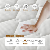 JDZ-YOVMEE Full Mattress 10 Inch Hybrid Mattress in a Box Memory Foam & Individual Pocket Spring Motion Isolation Edge Support Pressure Relief Medium Firmness Certified Foams & Fabric Fiberglass Free JDZ-YOVMEE