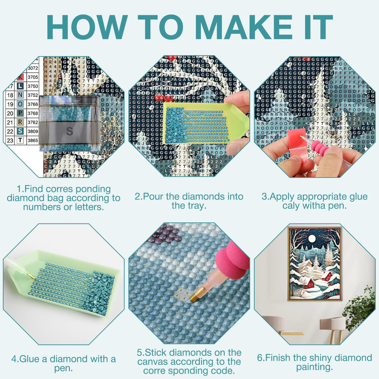 MEIYUDA Christmas Diamond Painting Kits for Adults, 5D Abstract Christmas Tree Diamond Art Kits for Beginners, DIY Gem Art Crystal Painting for Home Wall Decor and Present 12x16inch MEIYUDA