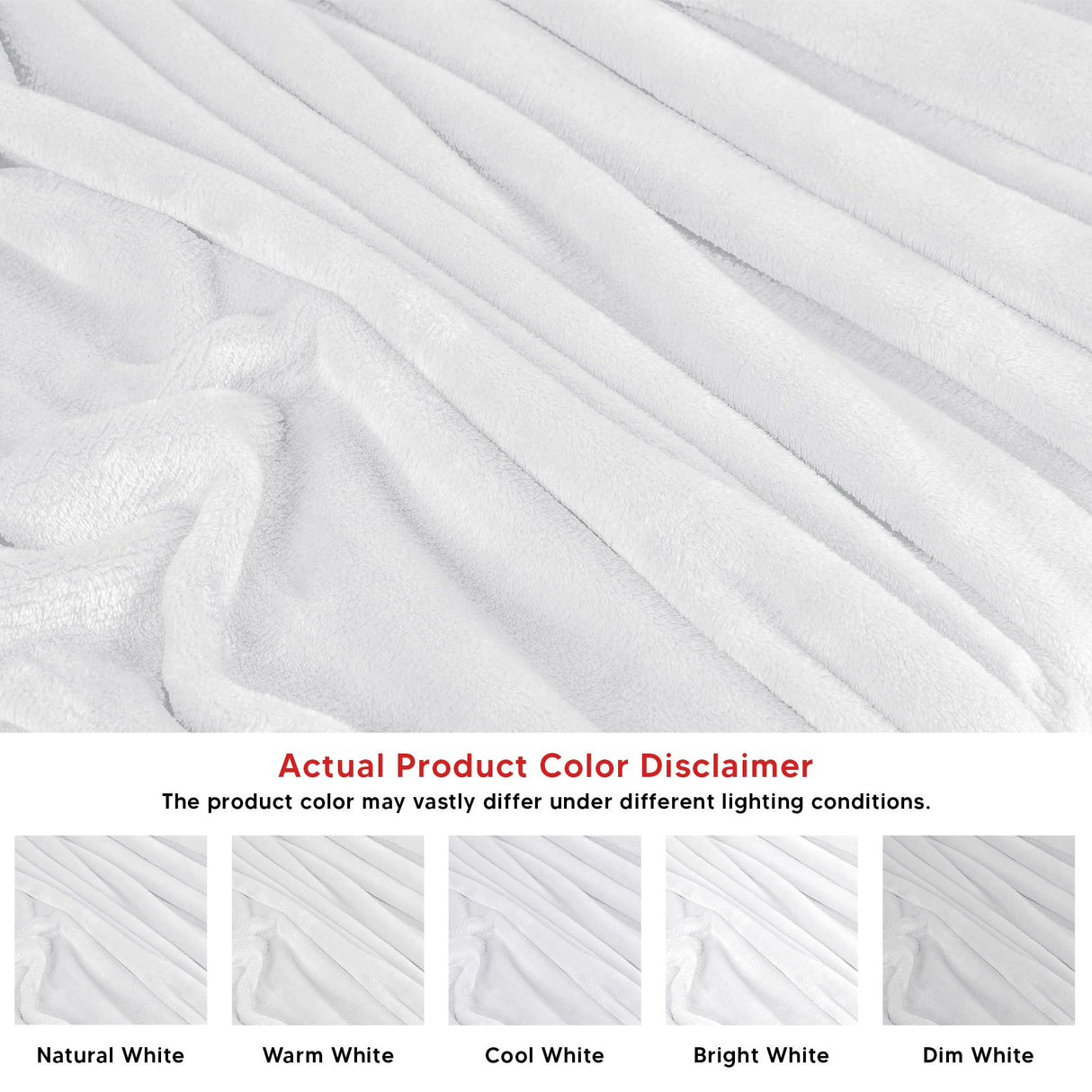 Utopia Bedding White Fleece Blanket Throw Size Lightweight Fuzzy Soft Anti-Static Microfiber Bed Blanket (60x50 Inch) Utopia Bedding