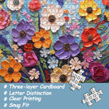 PICKFORU Colorful Flower Puzzles for Adults 1000 Pieces, Unique Floral Mosaic Puzzles Art Painting, Spring Garden Plant Puzzles, Impossible Hard Challenging Puzzle PICKFORU