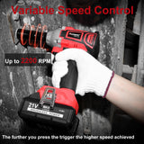 AOBEN Cordless Impact Wrench 1/2 inch,21V 300N.m Brushless Impact Gun with 2X 4.0Ah Battery,Charger & 6 Sockets,Electric Impact Wrench for Car Home (2 battery) Visit the Store AOBEN