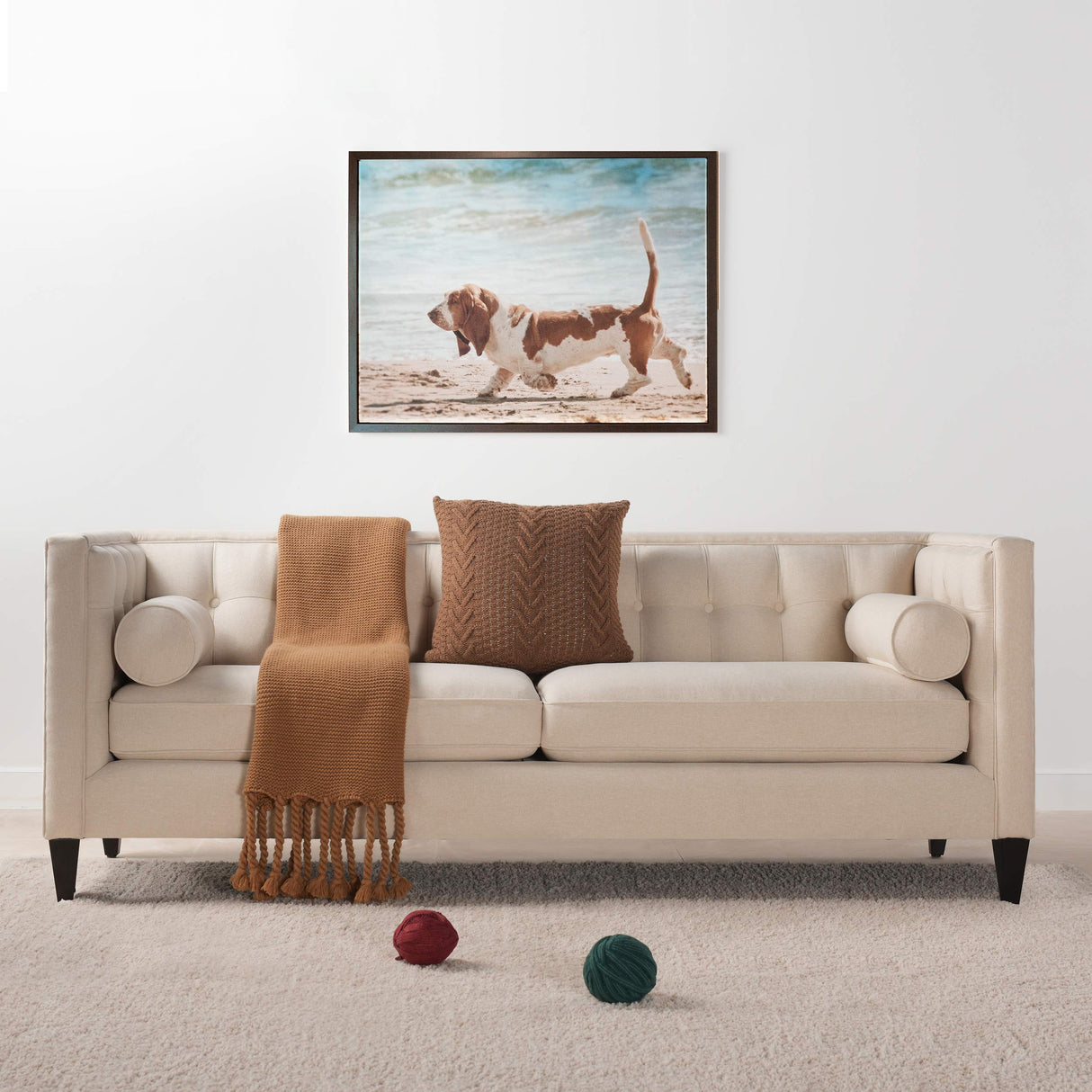 Jennifer Taylor Home Kinsley 84" Modern Tuxedo Tufted Sofa, Sky Neutral Beige Polyester Jennifer Taylor Home