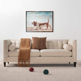 Jennifer Taylor Home Kinsley 84" Modern Tuxedo Tufted Sofa, Sky Neutral Beige Polyester Jennifer Taylor Home