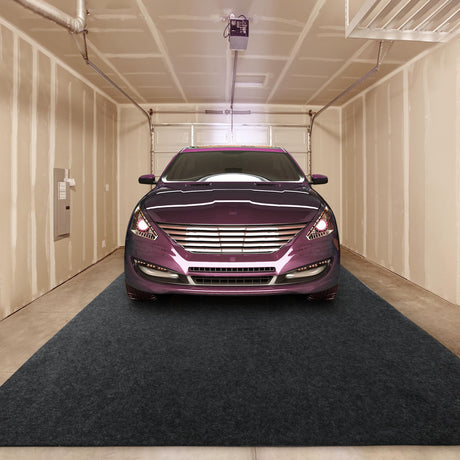 HOMBYS Extra Large Garage Floor Mat for Under Car,Floor Mats for Garage with Rubber Backing,Non Slip Garge Rug,Waterproof Backing Garage Carpet,Motorcycle Absorbent Oil Spill Mat,7'9"x16' HOMBYS