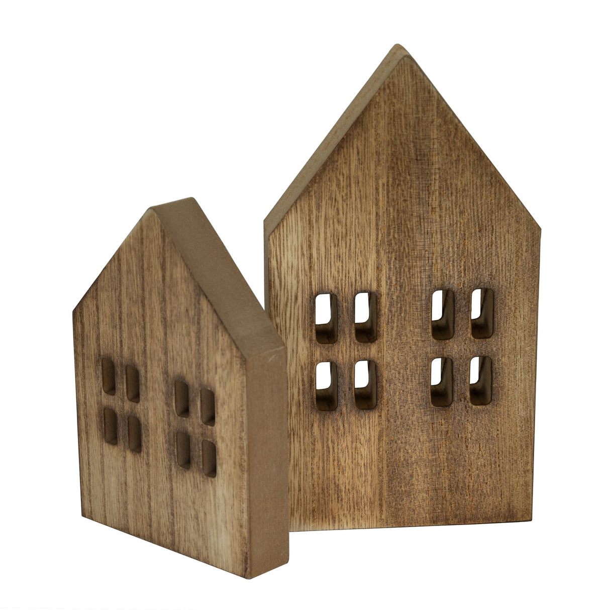TFoRibbon House Shaped Wooden Sign Block Farmhouse Home Sign Tiered Tray Decor 2 Pack (Brown) Melostu