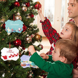 4.3" × 3.1" Christmas Ornament Blank 10 Pieces Sublimation Blanks Ornaments with Red String for Crafting DIY Personalized Christmas Tree Home Decor Bulk HooAMI