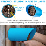 Rivajam Color Splash Mason Bee House - Vibrant & Strong Waterproof Bee Hotel & Insect Habitat - Mason Bee Tubes Filled Bee Houses for The Garden - Pollinator House Bug Hotel Gardening Gifts Rivajam