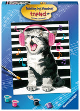 Ravensburger Singing Kitten Paint by Numbers Kit for Children - Painting Arts and Crafts for Kids Age 12 Years Up Ravensburger