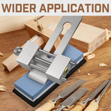 WEWEAL Chisel Sharpening Jig Kit, Precise Honing Guide System with Adjustable Angle Fixture and Angle Gauge, All Metal Sharpening Fine Tools for Woodworking Chisels and Planes (5/32" to 3") WEWEAL