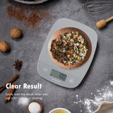 NUTRI FIT Food Scale Kitchen Scales Digital Weight Grams and Ounces for Baking Cooking, Weighing Scale Portion Control, Max 11lb 1g Increment 6 Units Smart Tare Hanging Storage, Gray NUTRI FIT