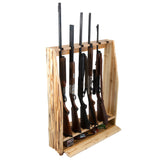 Rush Creek Creations unisex adult Rustic Pine Standing Indoor 6 Rifle Shotgun Storage Rack, Rustic Pine, 34 L x 9.5 W 42 H US Rush Creek Creations