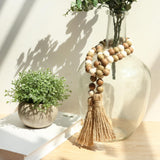 Meplait Wood Bead Garland,39in Farmhouse Beads with Tassels Boho Beads for Tiered Tray Decorative Beads Home Decor Meplait