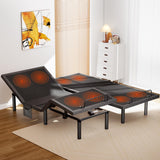 Amada Split King Adjustable Bed Frame with Massage, Adjustable Bed Base with 4 USB Ports & Under-Bed Nightlight, Head & Foot Incline, Electric Base with 4 Height Options, 01B-SK1 AMADA HOMEFURNISHING