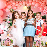 Farm Animals Theme Birthday Gift Bag for Girls Baby Shower Pink Farmhouse Barnyard Gift Bag Wrapping Paper Card Large Cows Pigs Gifts Bag for Baby Shower Farm Birthday Party Favors Supplies Innovoscape