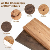 FLYJOE Floating Shelves for Wall Decor, Rustic Solid Elm Wood Floating Shelves Wall Mounted, Wall Shelves with Invisible Bracket for Living Room Bedroom Kitchen, 24 Inch Set of 2, Natural FLYJOE