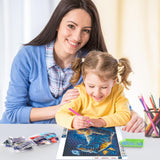 RICUVED Diamond Art Kits for Adults, Tiger Diamond Art Kits Full Drill 5D Fantasy Diamond Art, Starry Sky Diamond Gem Dots Art and Crafts for Gift Home Wall Decor 12x16 Inch/30x40cm RICUVED