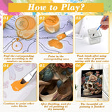 Skyboda Halloween Skull Paint by Numbers Kit for Adults Beginners with Frame, Flower Adult Paint by Number Kits on Canvas, Easy DIY Oil Painting Kits for Home Decor, 8x12in Skyboda