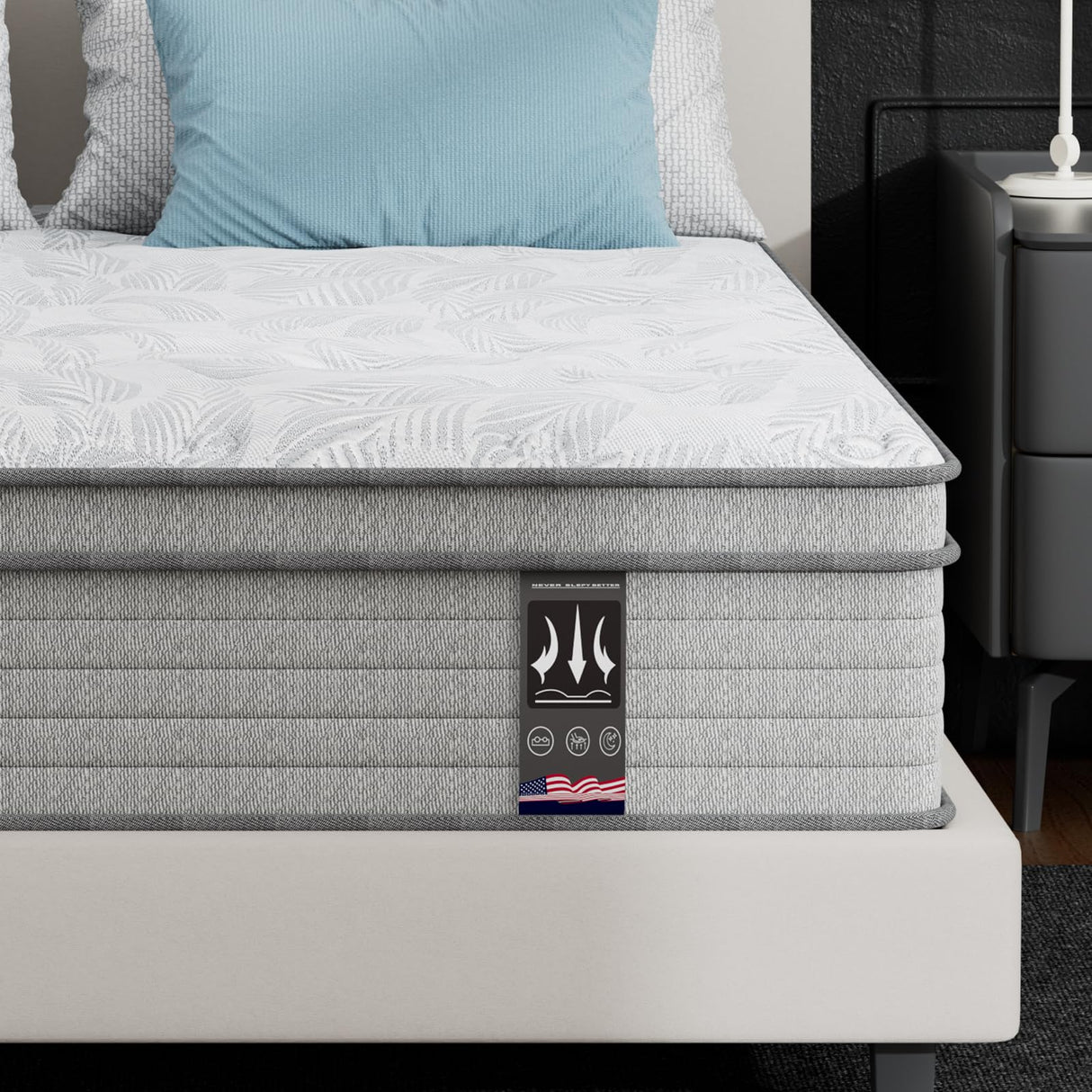 MSJh Twin Mattress 14 Inch,Memory Foam Mattress with Pocket Spring, Soft & Comfortable Medium Firm, Motion Isolation, Pressure Relief, CertiPUR-US Certified (75"*39"*14") MSJh