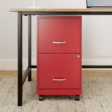 Lorell LYS SOHO File/File Mobile File Cabinet, Red Lorell