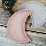 Wehous Large Moon Tray Mold for Resin Concrete, Moon Silicone Mold, Crescent Storage Tray Container Epoxy Resin Casting Mold, Home Ornament Mold for Jewelry Holder Candle Holder Vanity Tray Dish Wehous
