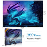 Jigsaw Puzzle 1000 Piece Dragon in The Mountains Classic Puzzle Adult Puzzle DIY Kit Wooden Toy Unique Gift Modern Home Decor Buhoet