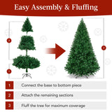 Best Choice Products Artificial Christmas Tree, 6ft Premium Unlit Hinged Design, Dense Branches Realistic Holiday Décor w/Easy Assembly, Base Best Choice Products
