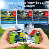 Smart Bird Feeder with Camera, 2.5K HD Bird Feeder Camera with Ai Identify, Auto Capture Videos & Motion Detection, Birdhouse Birdfeeder for Birds Lovers,Famliy,Friends VXTUYO