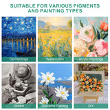 12 Pcs Stretched Canvas for Painting, Multiple Sizes: 12x16, 10x12, 8x10, 5x7, Blank Canvases Boards for Oil Painting YETEE