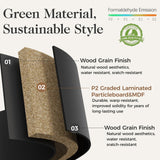 RoyalCraft Black 6 Drawer Dresser, Fluted Modern Wood Dresser, Double Chest of Drawers, Long Dresser for Bedroom TV Stand Storage Cabinet for Living Room RoyalCraft