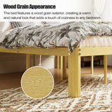 BOSRII Serenity Series Pine Grain King Size Bed Frame, Thickened and Reinforced Heavy Duty Steel Structure with 4500 LBS Support,14 Inches High No Box Spring Needed, Easy Assembly BOSRII