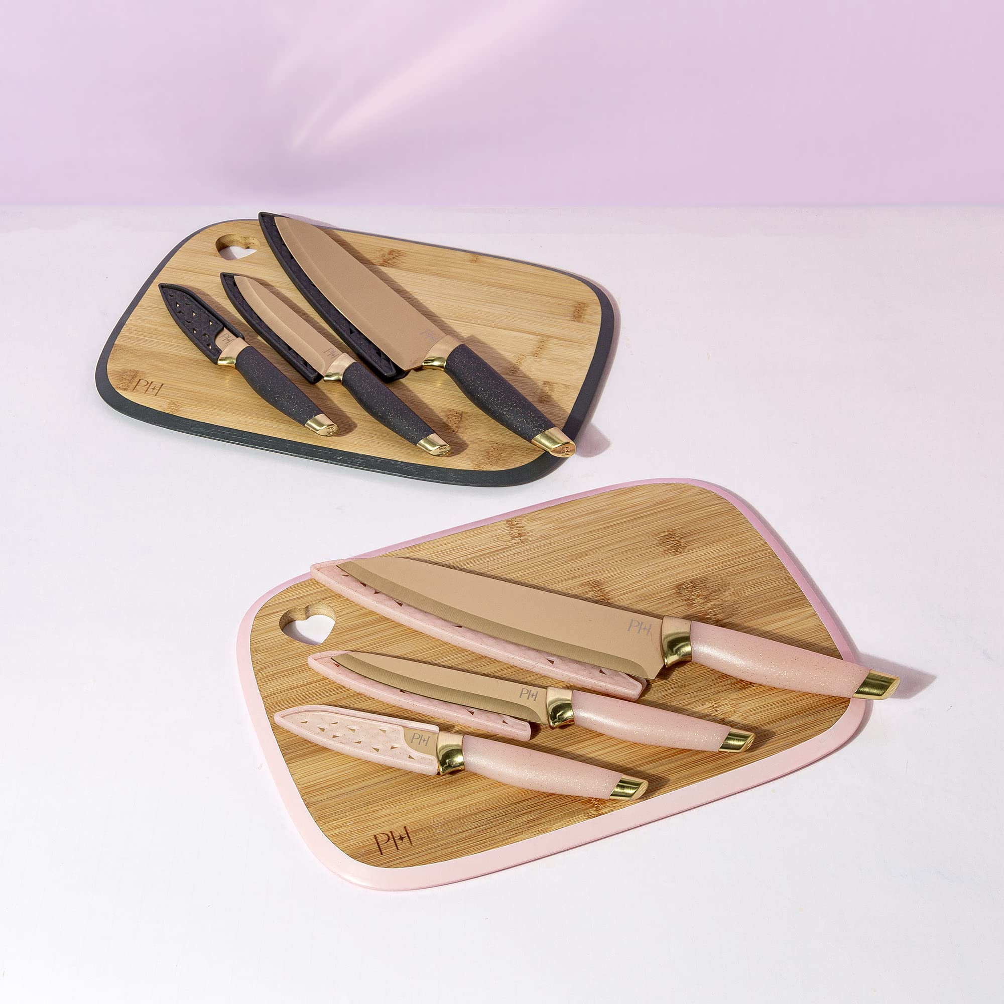 Paris Hilton Reversible Bamboo Cutting Board and Cutlery Set - Thumbnail 3