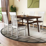 Giantex Wooden Dining Chairs Set of 2, Farmhouse Kitchen Chair with Hollowed Backrests & Rubber Wood Seats, Rustic Wood Side Chairs for Home Living Room Restaurant Giantex