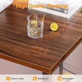 ODK Computer Desk Large Office Desk, 48 Inch Gaming Desk with Storage, Modern PC Desk Work Table with Headphone Hook for Home Office, Deep Brown ODK