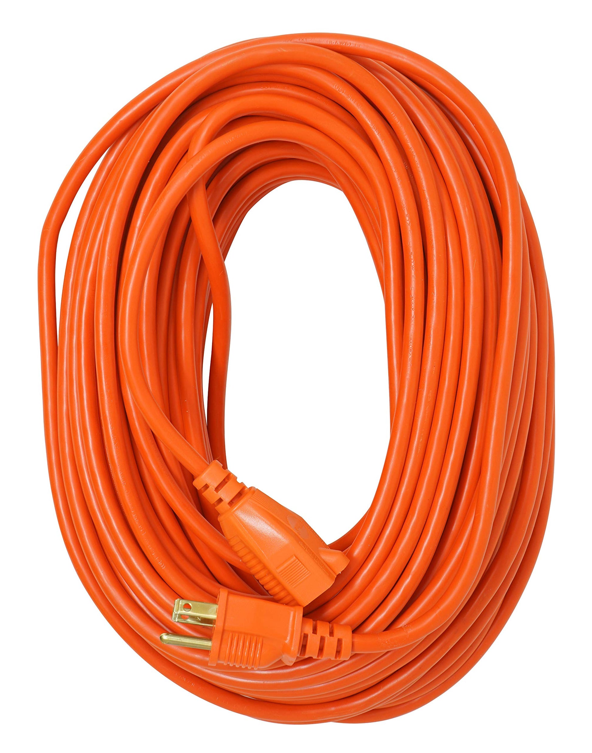 Southwire Light Duty Extension Cord, 100Ft, 16 Gauge, 3 Conductor, Outdoor Extension Cord, SJTW, Orange, 2309SW8803 - WoodArtSupply