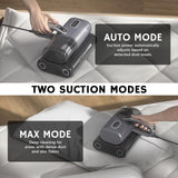 AIRTHEREAL M1 Mattress Vacuum Cleaner, 6 in 1 Bed Vacuum with High-Frequency Vibration - 80,000 RPM Dual Brushroll Rotation, UV-C Light, 14Kpa Suction, Dust Sensor, Ultrasonic and Heating Tech AIRTHEREAL
