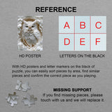 White Owl Puzzles 1000 Pieces for Adults, 3D Bird Paper Cut Art Jigsaw Puzzle Jungle Animal, Challenging Puzzles Hard Puzzle for Family Decorations BBOLDIN