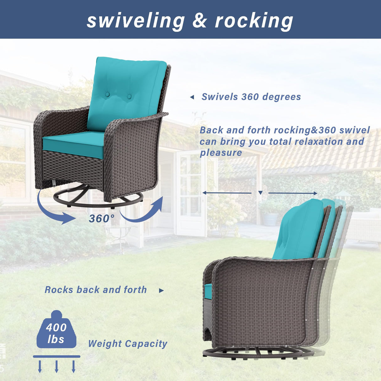 ASJMR 11 Pieces Patio Furniture Set with 2 Swivel Chairs Patio Furniture Outdoor Sectional Sofas with 55000 Gas Fire Pit Patio Conversation Set w/7 Cushions- ASJMR